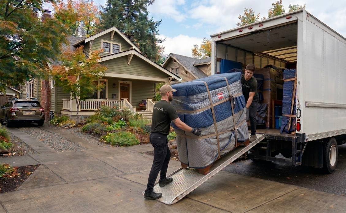 EasyMove crew loading a moving truck in Portland Oregon